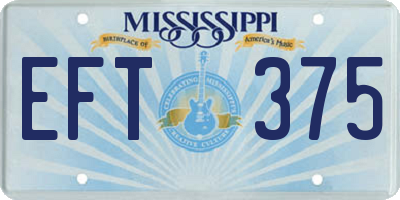 MS license plate EFT375