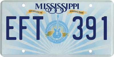 MS license plate EFT391