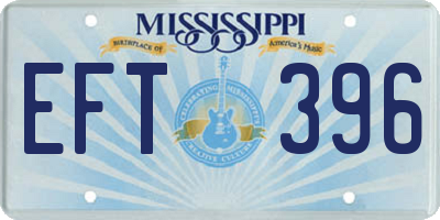 MS license plate EFT396