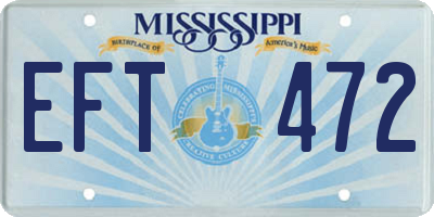 MS license plate EFT472