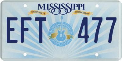 MS license plate EFT477