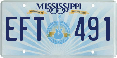 MS license plate EFT491