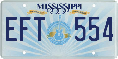 MS license plate EFT554