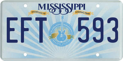 MS license plate EFT593