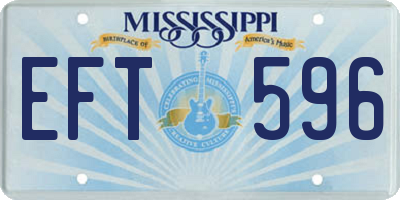 MS license plate EFT596