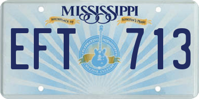 MS license plate EFT713