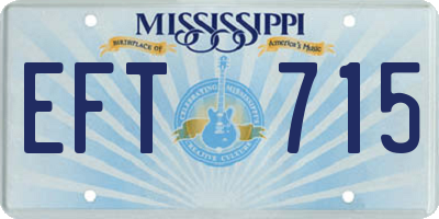 MS license plate EFT715