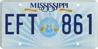 MS license plate EFT861