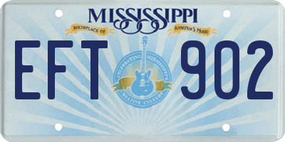 MS license plate EFT902