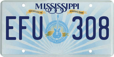 MS license plate EFU308