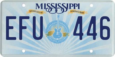 MS license plate EFU446