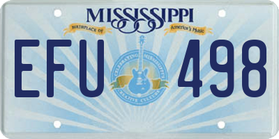 MS license plate EFU498