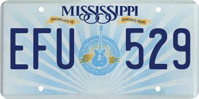 MS license plate EFU529