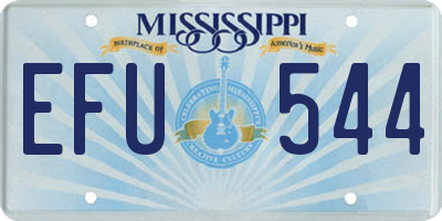 MS license plate EFU544