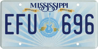 MS license plate EFU696