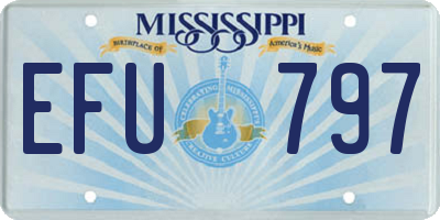 MS license plate EFU797