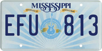 MS license plate EFU813