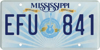 MS license plate EFU841