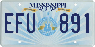 MS license plate EFU891