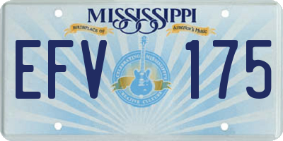 MS license plate EFV175