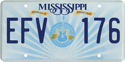 MS license plate EFV176