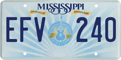 MS license plate EFV240