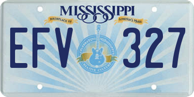 MS license plate EFV327