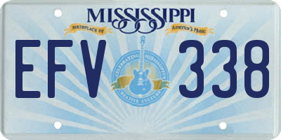 MS license plate EFV338