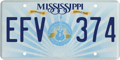 MS license plate EFV374