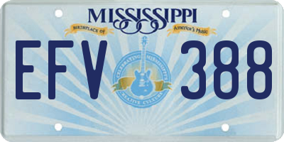 MS license plate EFV388