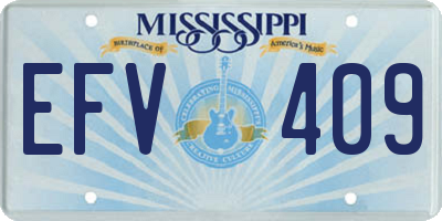 MS license plate EFV409