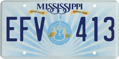 MS license plate EFV413