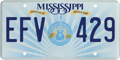 MS license plate EFV429