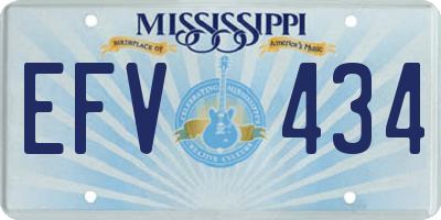 MS license plate EFV434