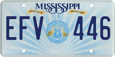 MS license plate EFV446