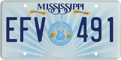 MS license plate EFV491