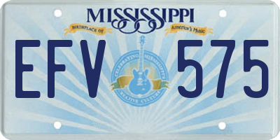 MS license plate EFV575