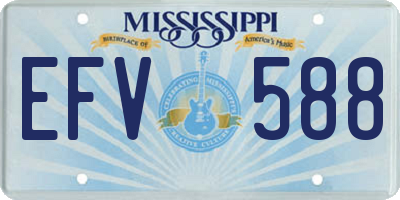 MS license plate EFV588