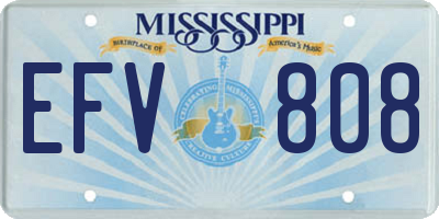 MS license plate EFV808