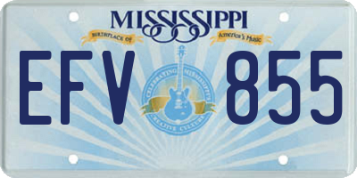 MS license plate EFV855