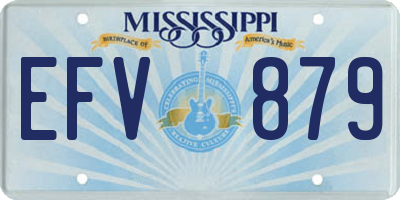 MS license plate EFV879