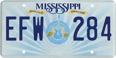 MS license plate EFW284