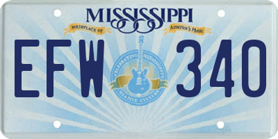 MS license plate EFW340