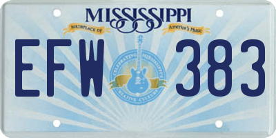 MS license plate EFW383