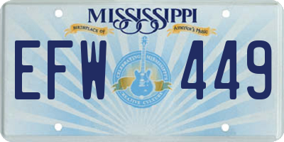 MS license plate EFW449