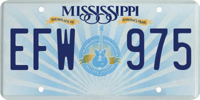 MS license plate EFW975