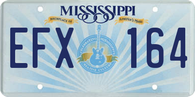 MS license plate EFX164