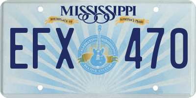 MS license plate EFX470