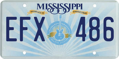 MS license plate EFX486