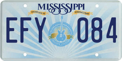 MS license plate EFY084